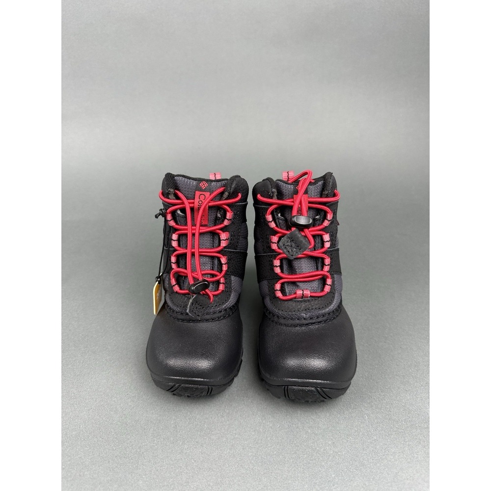 Columbia Kids Rope Tow III Waterproof‎ Insulated Winter Boot Size 8 Black/Red - Picture 2 of 8